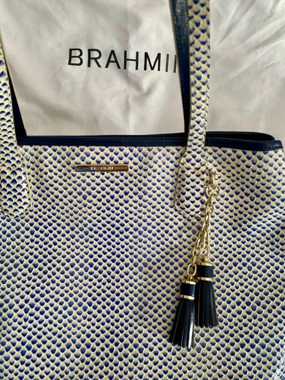 Brahmin Anytime expanded leather tote